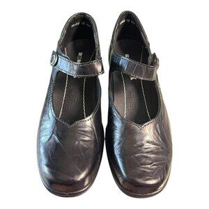 Romika Cassie 50 Black Leather Mary Jane Shoes Size 38 Schwarz-Kombi Black-Combi